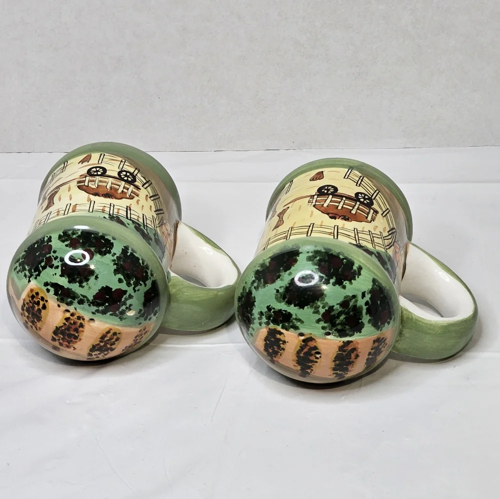 Ceramic Salt & Pepper Shaker with Handle Farmhouse Large 4